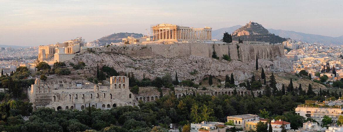 The Acropolis in Athens, Greece.