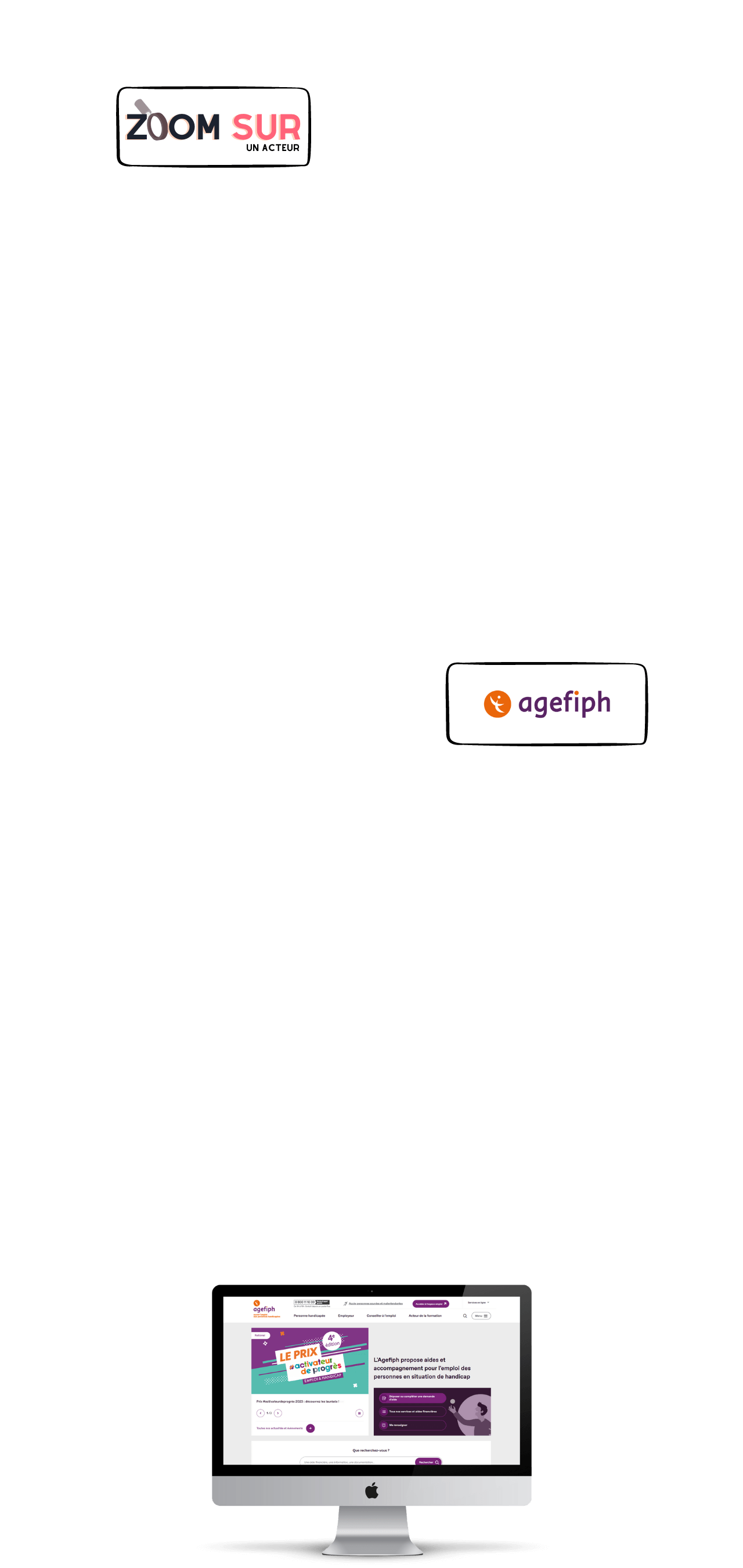Jeux serieux - Acteur Agefiph - Handicap aide et accompagnement emploi