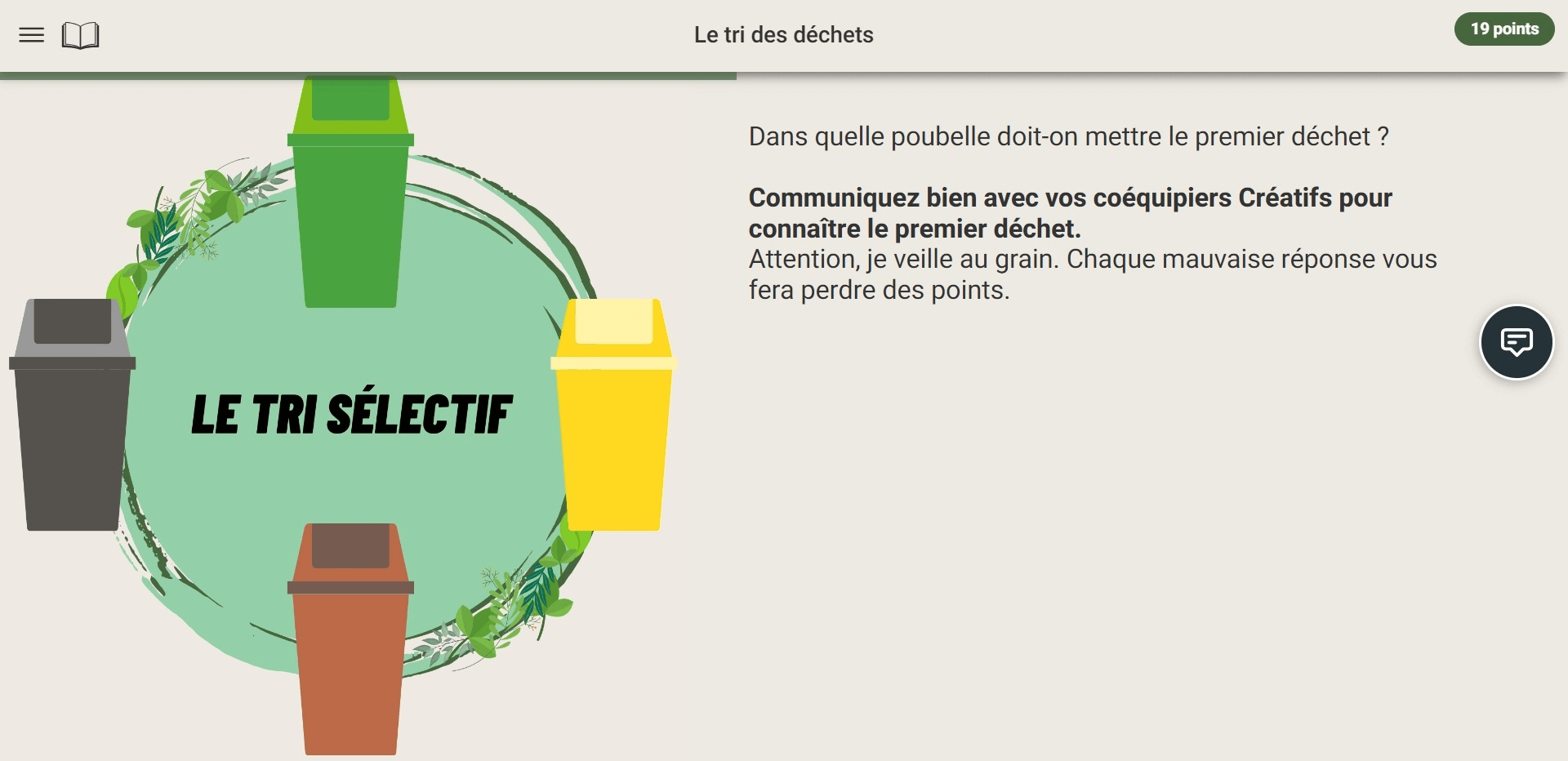 Jeu de tri des déchets