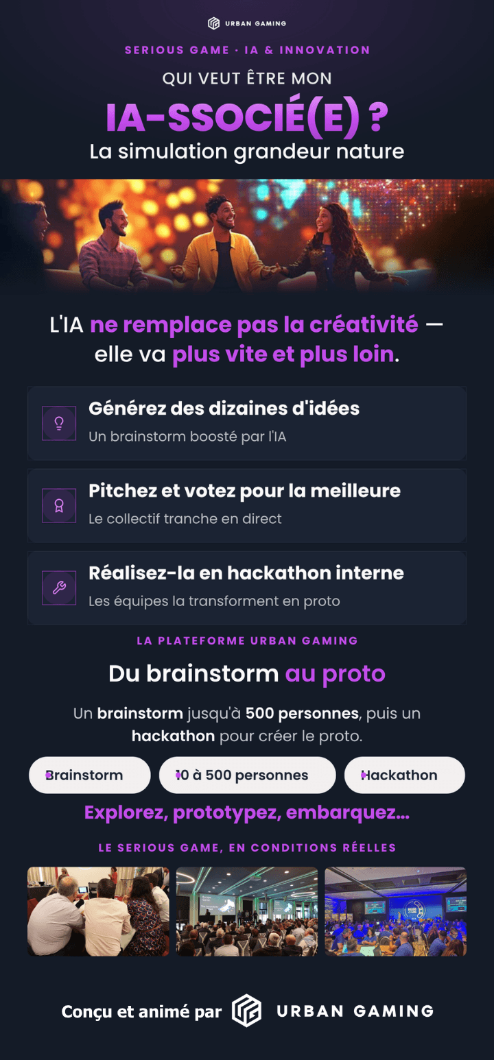 Qui veut être mon iassocié - Hackathon ia Serious Game Cocreation